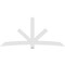 Ekena Millwork Alberta Architectural Grade PVC Gable Bracket, 108"W x 49 1/2"H x 2"D x 6"F, 11/12 Pitch GBP108X50X0206ALB00 - alternate 3